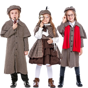 福尔摩斯衣服侦探服装儿童神探扮演服万圣节服装英国19世纪cos服