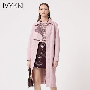 IVYKKI艾维奥莱2024新款时尚通勤长袖女士风衣外套都市丽人中长款