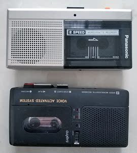 二手索尼aiwa微型磁带采访机 录音机随身听MC-60小磁带古董收藏品