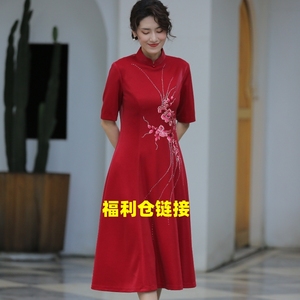 新款高端旗袍 气质优雅中式礼服复古中国风宴会日常连衣裙源头工