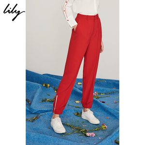 【狂欢价】Lily2018夏新款女装时髦OL宽松显瘦休闲运动