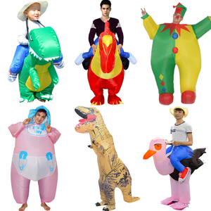 穿在身上的玩偶装儿童充气服小孩cos恐龙人偶服动物表演出服成人