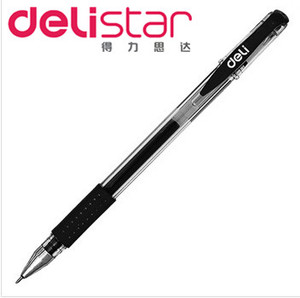 得力6601中性笔 0.5mm水笔 半针管中性笔 碳素笔 签字笔 办公文具