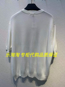 UGIZ字母棉T恤24年夏新款圆领短袖显瘦百搭针织工艺衫UBWH833-498