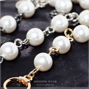 1.9CM珍珠链条时尚装饰韩版链子包饰挂链包包带子提手包链 包挂件