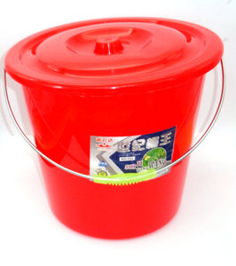 5个 大号世纪水桶 牛筋塑胶桶 带盖子 家用塑料水桶  耐摔不破