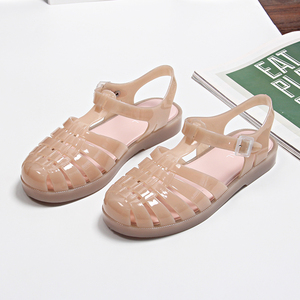 果冻鞋女2024夏季新款平底凉鞋镂空洞洞鞋防滑防水雨鞋塑料沙滩鞋