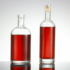 厂家直销500ML冰高档红酒瓶750ml果酒瓶透明玻璃空伏特加定制