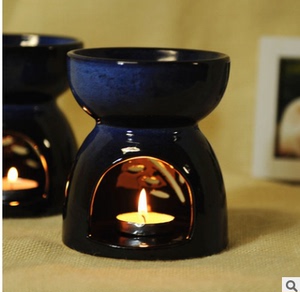 陶瓷复古香薰炉大口唐炉精油灯炉蜡烛灯熏香炉烛台 家用卧室创意