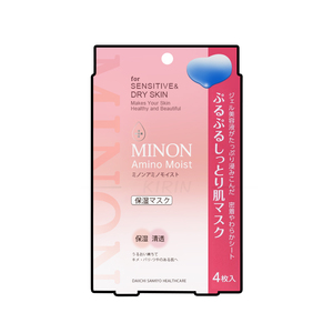 日本MINON/蜜浓氨基酸保湿弹性滋润面膜敏感肌补水4枚装