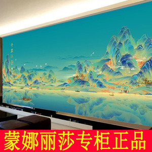 夜景千里江山图十字绣客厅棉线大幅风景山水画大格2022新款正品