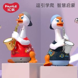 汇乐萨克斯鹅汇乐摇摆鹅会唱歌跳舞学舌电动万向电动语音智能鸭子