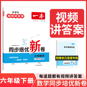 当当网正版书籍 2024春一本小学数学同步培优新卷六年级下册同步训练单元月考专项训练期中期冲刺100分测试卷密卷 视频讲解