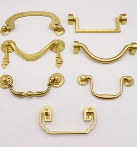 黄铜拉手柜门抽屉现代简约新中式美式纯铜拉环橱柜子纯铜衣柜把手