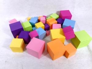 100粒大块泡沫正方体立方体正方形积木块 数学教具方块玩具幼儿园