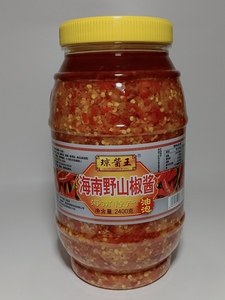 海南特产 琼酱王野山红辣椒酱2400g 大瓶优惠装 油泡型 超香超辣