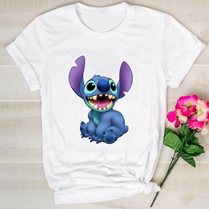 Lilo & Stitch T Shrit 卡通动漫星际宝贝史迪仔印花男女短袖T恤