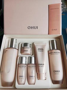 夕儿在韩国专柜OHUI欧惠粉色套盒奇迹水乳精华面霜四件套装保湿补