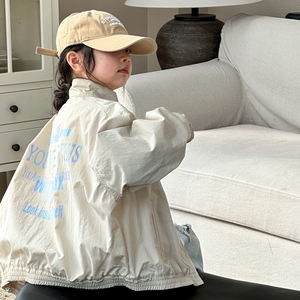 女童春装外套2024新款韩版童装儿童洋气上衣休闲夹克中大童棒球服