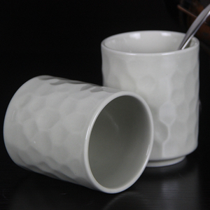 手绘陶瓷美式马克杯水杯成人灰色茶杯吉祥公鸡瓷杯酒店用中式杯子