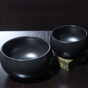 白瓷碗黑色圆碗钵青瓷僧人钵盂复古传统佛文化陶瓷和尚居士碗佛碗