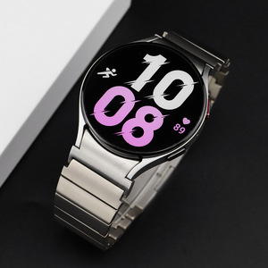 适用三星Galaxy watch6按键拆钛金属表带6Classic一珠弧口钛表链