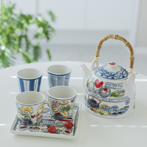 【梦田良品】BLOND荷兰太太亚洲系列出口手绘陶瓷茶壶茶杯手握杯