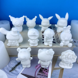 3D立体卡通动物石膏硅胶模具 手工diy三丽欧公仔系列香薰蜡烛摆件