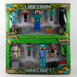 我的世界Minecraft 史蒂夫可动发光发声玩具公仔手办儿童节礼物