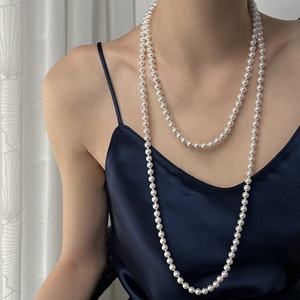 【西西里岛】长款珍珠项链女新中式旗袍2024新款爆款法式轻奢小众