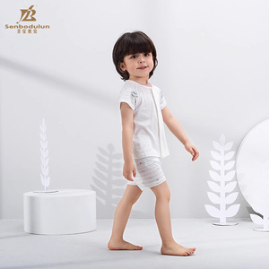 圣宝度伦0-6岁儿童对襟短袖套装薄纯棉婴儿衣服宝宝内衣上衣短裤