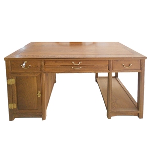 红木家具鸡翅木小书桌仿古中式实木写字台学习桌带抽屉小办公桌子