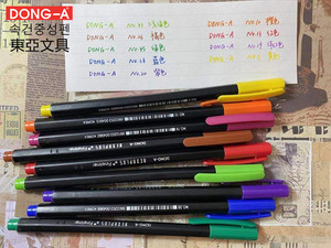 韩国东亚DONG-A 小马克笔 HEXAPLUS 纤维彩色勾线笔