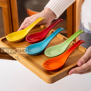 法国酷彩lecreuset汤勺高颜值中式汤匙彩釉调羹彩虹饭勺礼盒装