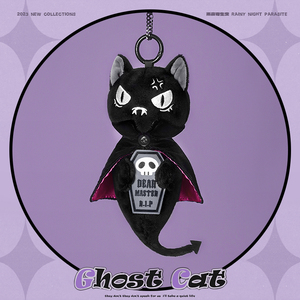 幽灵猫猫包包挂件钥匙扣玩偶挂件哥特亚文化暗黑