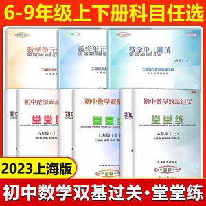 新版2023-2024年堂堂练六七八九年级上下初中数学物理化学单元测试堂堂练过关初中数学点要数学物理化学测试与评估