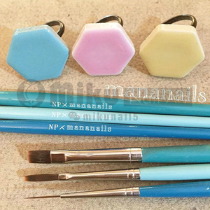 日本 进口 NP Mananails 美甲 限量 光疗笔 平头笔 彩绘笔 小蓝笔