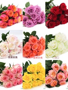 新品种玫瑰鲜切花混搭百合花束家居瓶插花低价北京同城顺丰包邮送