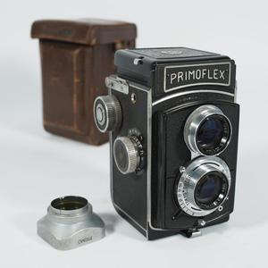 二手古董日本老式PRIMOFLEX机械120双眼双反胶卷相机怀旧摆件老物