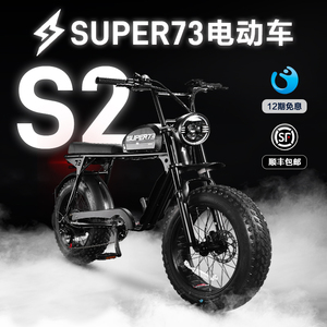 法克斯super73s20寸复古宽胎电瓶车网红同款助力电动自行车男女