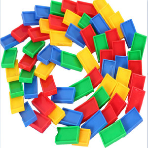 多米诺骨牌积木 塑料桌面益智玩具 幼儿园早教幼教拼图3岁以上