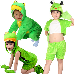 六一节儿童动物表演服装幼儿园舞台舞蹈演出服饰衣服青蛙连体衣