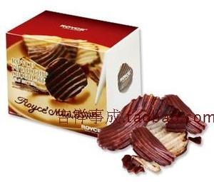包邮 日本ROYCE巧克力黑生巧克力薯片 微苦波浪巧克力薯片