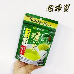 日本采购 伊藤园浓味绿茶粉无糖抹茶入绿茶速溶50杯40g 2023新茶