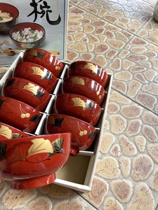 日本产大漆器饭碗 金莳绘工艺超轻耐摔耐用汤碗实用餐具 老人小孩