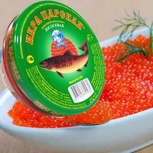 俄罗斯鱼子酱红鱼子酱大马哈鱼籽酱日韩寿司料理沙拉105g模仿合成
