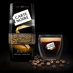 俄罗斯进口黑卡咖啡CARTE NOIRE 速溶冻干纯黑咖啡粉特浓提神95克
