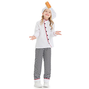 六一幼儿园儿童角色扮演服装厨师寿司演出服甜品师面包师服务员男