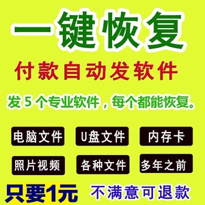 文件误删数据恢复软件数码相机sd卡老照片找回电脑资料U盘 内存卡