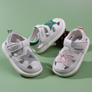 小童鞋子宝宝婴儿学步鞋男女童软底1-2-3周岁透气皮鞋春夏季凉鞋